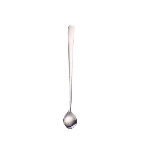 5Pcs Long Handled Stainless Steel Coffee Spoon Ice Cream Dessert Tea For Picnic Kitchen Accessories