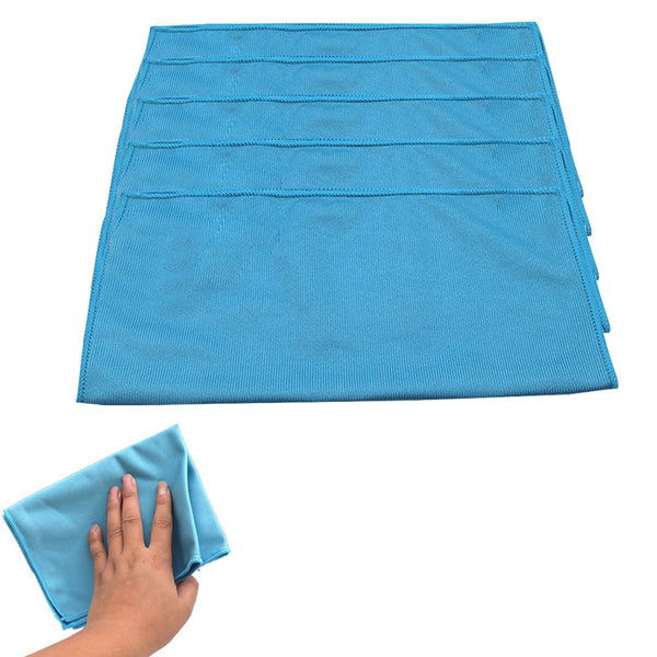 5Pcs Microfiber Cloths For Home Cleaning 30X30cm Kitchen Towel Tableware