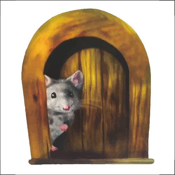 5Pcs/Set 3D Wall Stickers Realistic Mouse Hole Decal Fun Art