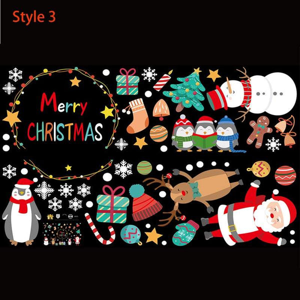 Decorative Stickers 60 X 90Cm Christmas Window Clings Decal Wall