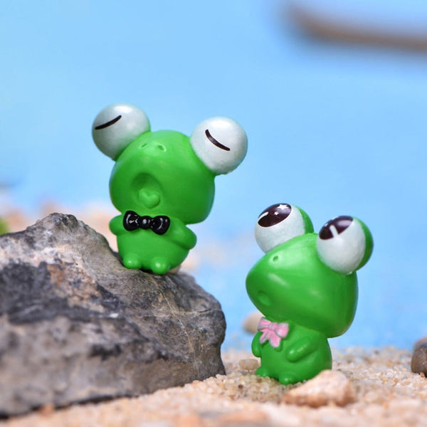 6Pcs/Set Mini Frog Figurine Mold Garden Bonsai Micro Landscape Home Ornaments