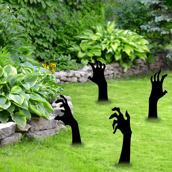 5Pcs Lawn Stake Ghost Zombie Hand Halloween Garden Decor