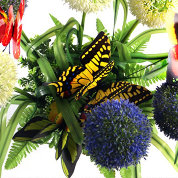 10/20/50Pcs Artificial Butterfly Insert Rod Garden Decor Diy Flower Arrangement