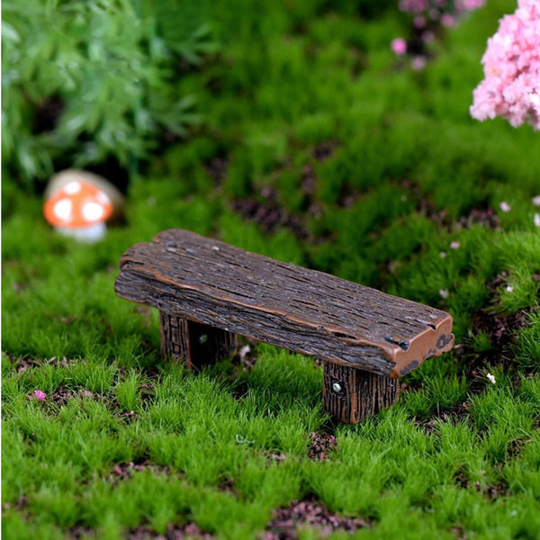 3Pcs Retro Benches Miniature Fairy Garden Bonsai Ornaments Dollhouse Decoration