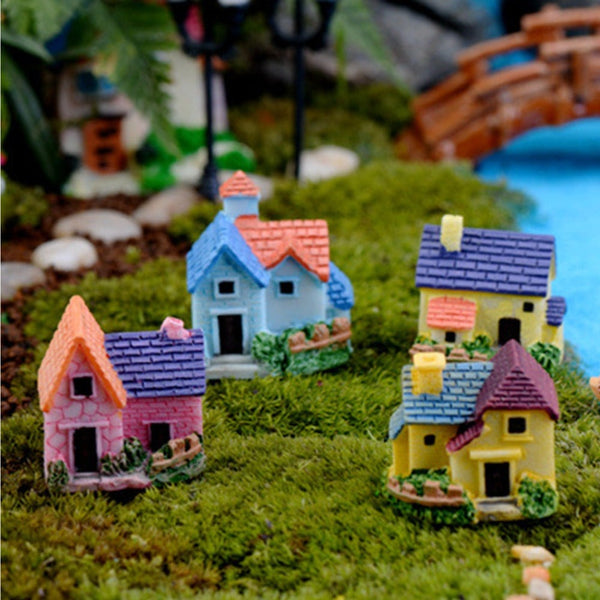 Fairy Miniatures Castles Terrarium Figurines House Villa Woodland Garden Decoration