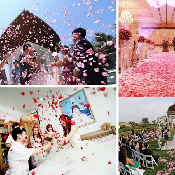 800Pcs Artificial Silk Rose Flower Petals Wedding Party Ceremony Table Decor