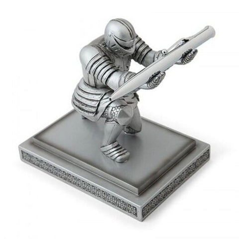 Executive Officer Knight Armor Hero Pen Holder Stationery Creative Decoration Silver