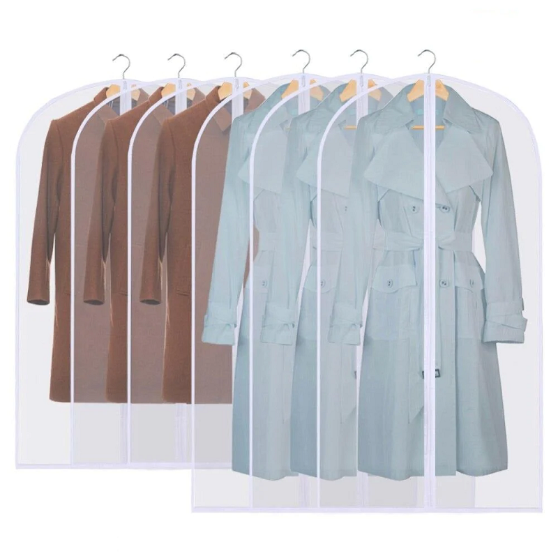 6 / 12Pcs Garment Pouch Case Organizer Dress Clothes Suit Coat Dust Cover Wardrobe Hanging Storage Bags