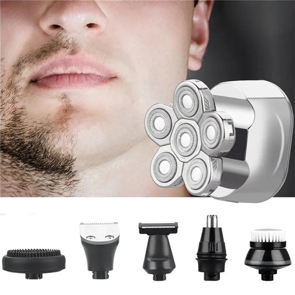 6 In1 Multifunction Digital Display Electric Hair Clipper Shaver Beard Nose Shaving
