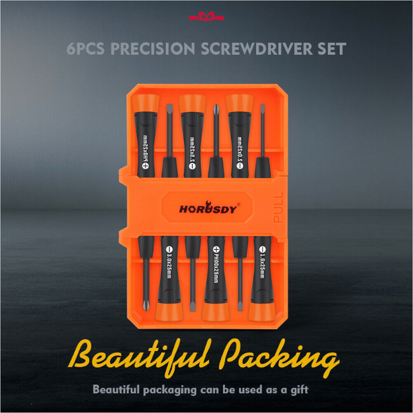 6Pc Precision Screwdriver Set Phillips Slotted Electronic Repair Small Driver