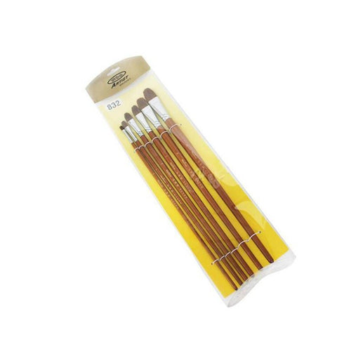 6Pcsset Fine Weasel Hair Paint Brush Water Color Oil Brushes Acrylic Drawing Art Supplies Painting For Artist