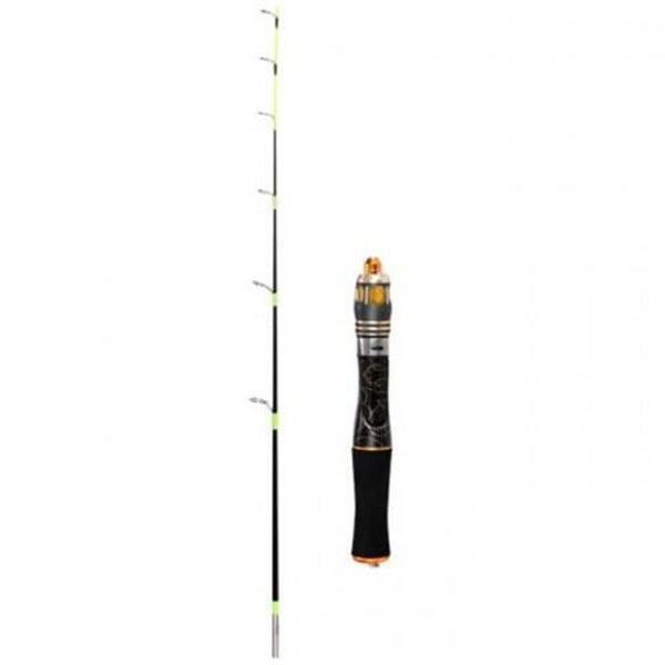 70Cm Mini Portable Knuckle Winter Fishing Rod Black Straight Handle