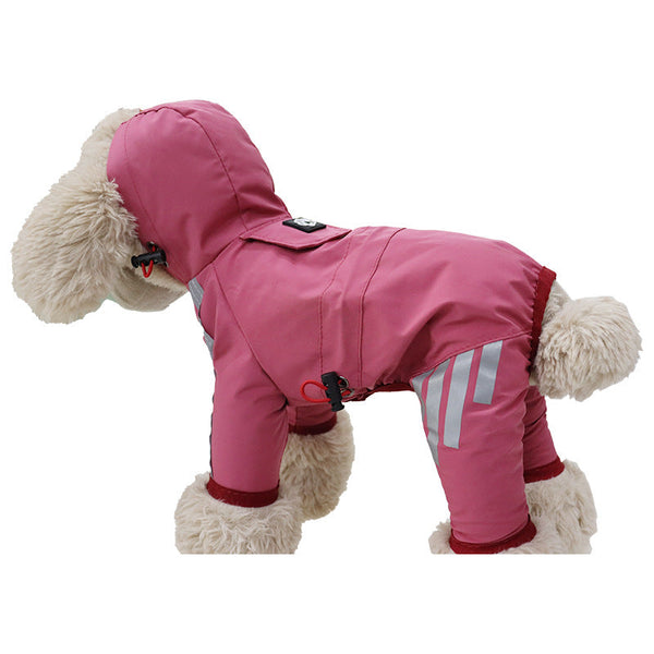 Dog Raincoat Full Package Four Feet Waterproof Cape Pet Products