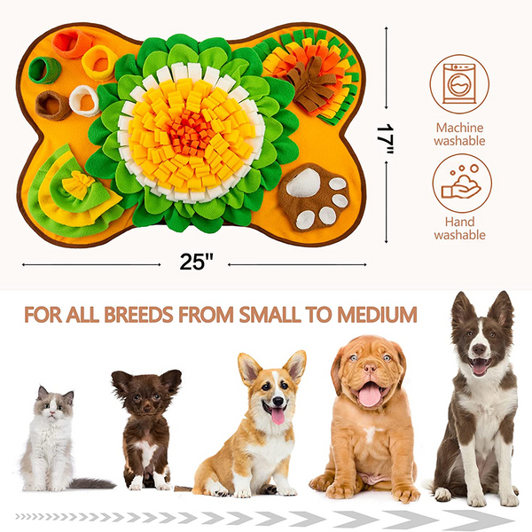 Large Snuffle Mat For Dogs Pet Interactive Training And Stress Relief Sniff Feeding Slow Feeder Treat Toys