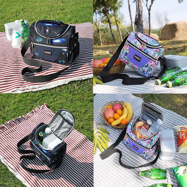 7L Thermal Food Picnic Lunch Bags Cooler Box Portable Multifunction