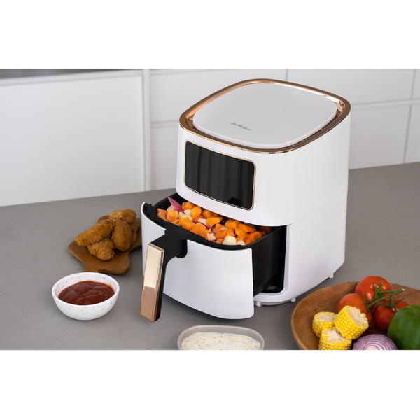 7L Digital Air Fryer (White Rose Gold) 1700W, <200C, 8 Cooking Settings