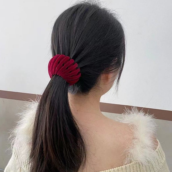 7 Pieces Bird Nest Style Hair Clips Fashionable Expandable Ponytail Holder Claw
