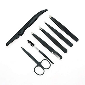 Eye Care 7Pcs Eyebrow Scissors Grooming Kit With Package Bag Stainless Steel Trimmer Tools