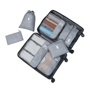 7 Pieces Luggage Organiser Underwear Storage Bags Packing Cubes Travel Pouches Set