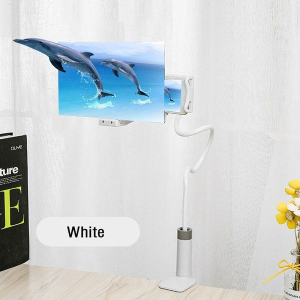 8 / 12 Inch Screen Amplifier Mobile Phone Magnifying Universal Lazy Holder Desk Stand 360 Rotating Flexible Long Arm