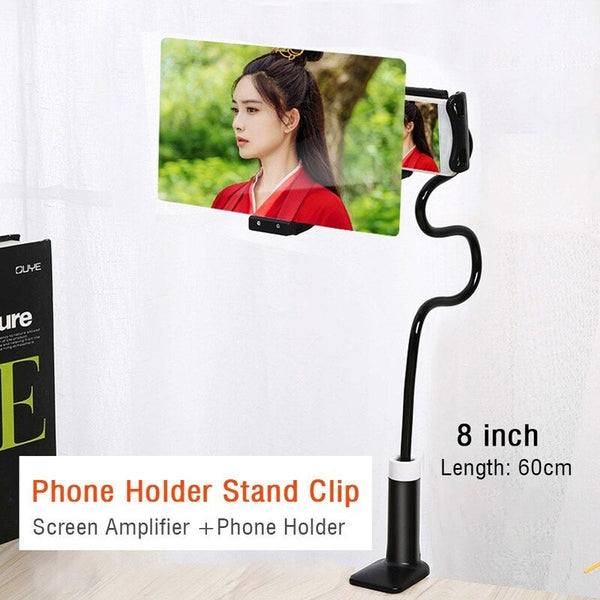 8 / 12 Inch Screen Amplifier Mobile Phone Magnifying Universal Lazy Holder Desk Stand 360 Rotating Flexible Long Arm 4