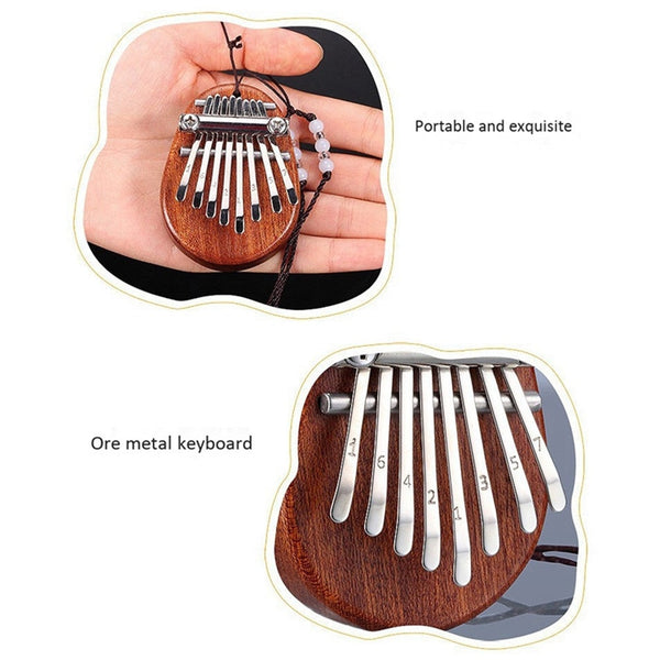 8 Key Mini Kalimba Exquisite Finger Thumb Piano Marimba Musical Good Accessory Pendant Gift