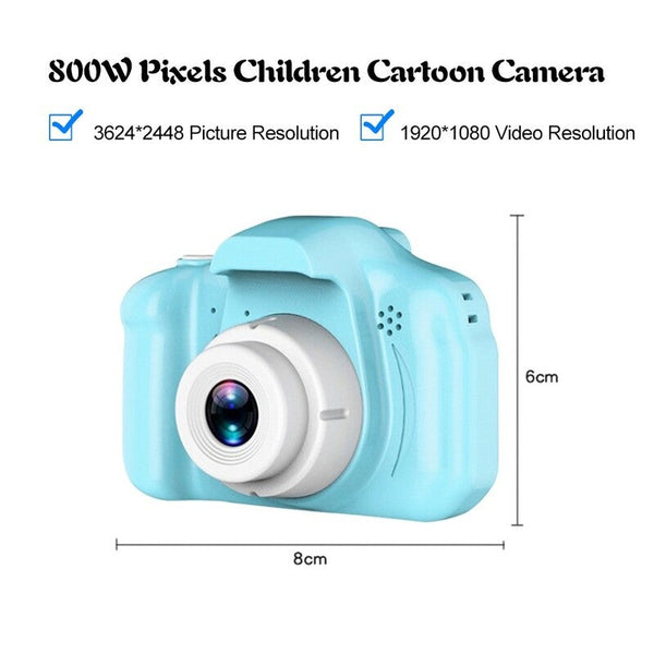 800W Children Camera Mini Digital Cartoon Cute Usb Rechargeable Camcorder Video 2
