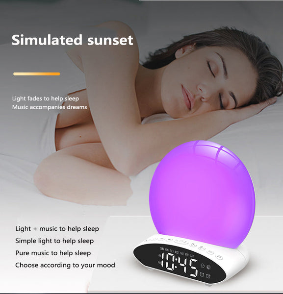 Multifunctional Alarm Clock Sunrise Sunset Projector Night Light