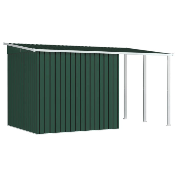 Garden Shed With Extended Roof 346X193x181 Cm Steel