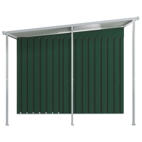 Garden Shed With Extended Roof 346X236x181 Cm Steel