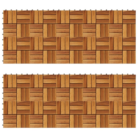 Decking Tiles 30 X Cm Acacia Set Of 20