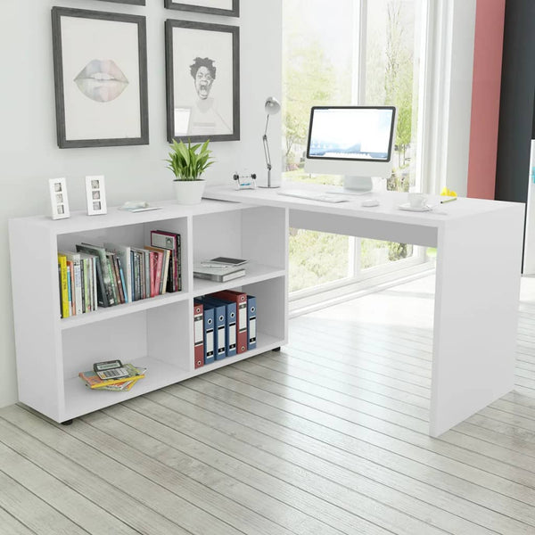 Corner Desk 4 Shelves