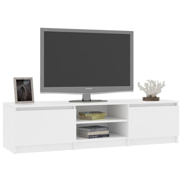 Tv Cabinet White 140X40x35.5 Cm Engineered Wood