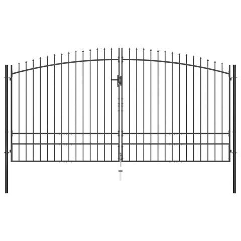 Double Door Fence Gate With Spear Top 400X248 Cm