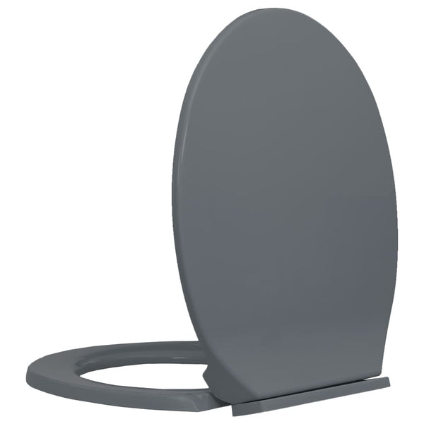 Soft-Close Toilet Seat Grey Oval