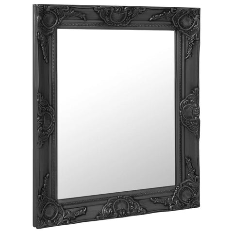 Wall Mirror Baroque Style 50X60 Cm Black