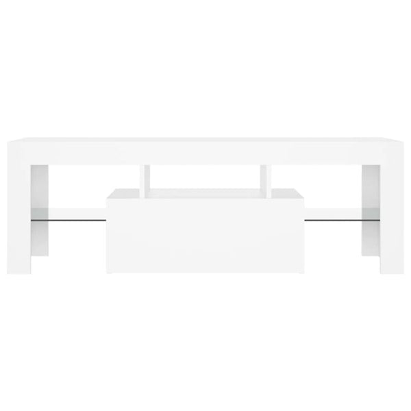 Tv Cabinet With Led Lights White 120X35x40 Cm