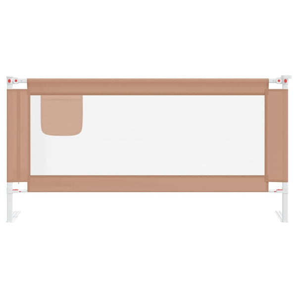 Toddler Safety Bed Rail Taupe 180X25 Cm Fabric