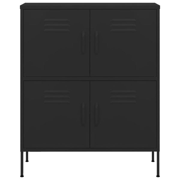 Vidaxl Storage Cabinet Black 80X35x101.5 Cm Steel