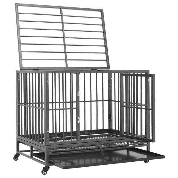 Dog Cage With Wheels Steel 102X72x85 Cm