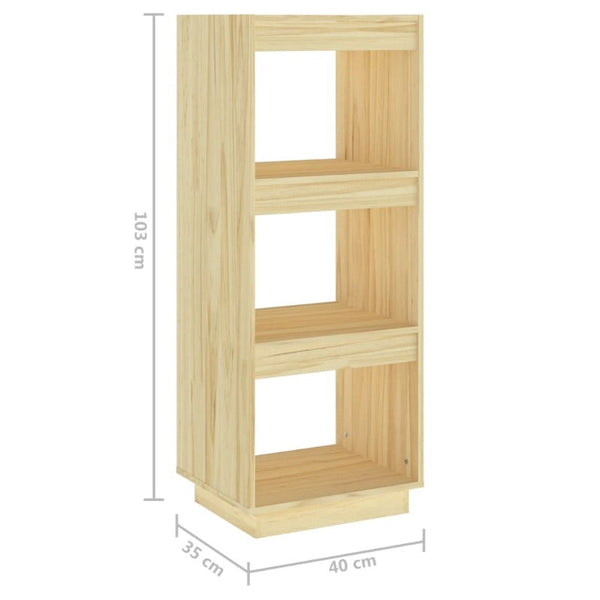 Book Cabinet/Room Divider 40X35x103 Cm Solid Pinewood