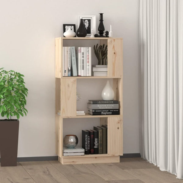 Book Cabinet/Room Divider 51X25x101 Cm Solid Wood Pine