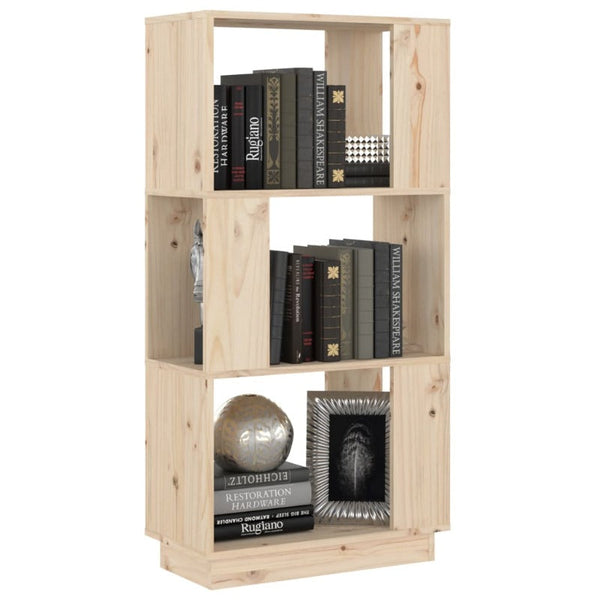 Book Cabinet/Room Divider 51X25x101 Cm Solid Wood Pine