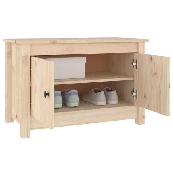Shoe Cabinet 70X38x45.5 Cm Solid Wood Pine