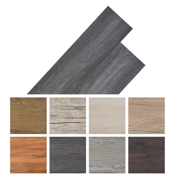 Self-Adhesive Pvc Flooring Planks 2.51 Mâ² Mm Black And White