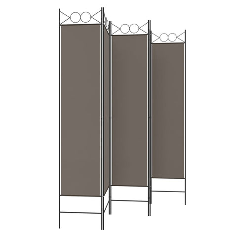 5-Panel Room Divider Anthracite 200X200 Cm Fabric