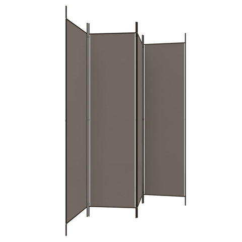 4-Panel Room Divider Anthracite 200X200 Cm Fabric