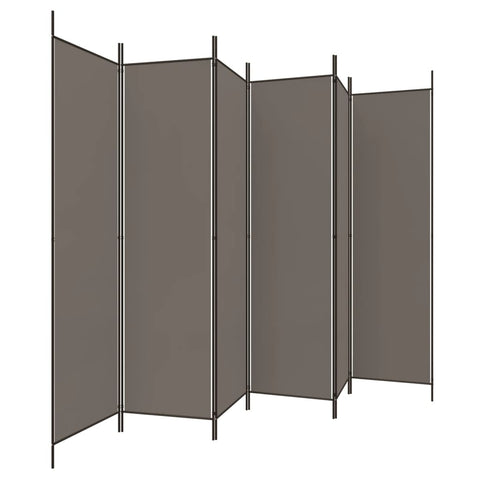 6-Panel Room Divider Anthracite 300X200 Cm Fabric