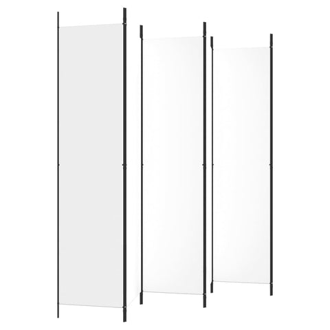 6-Panel Room Divider White 300X220 Cm Fabric