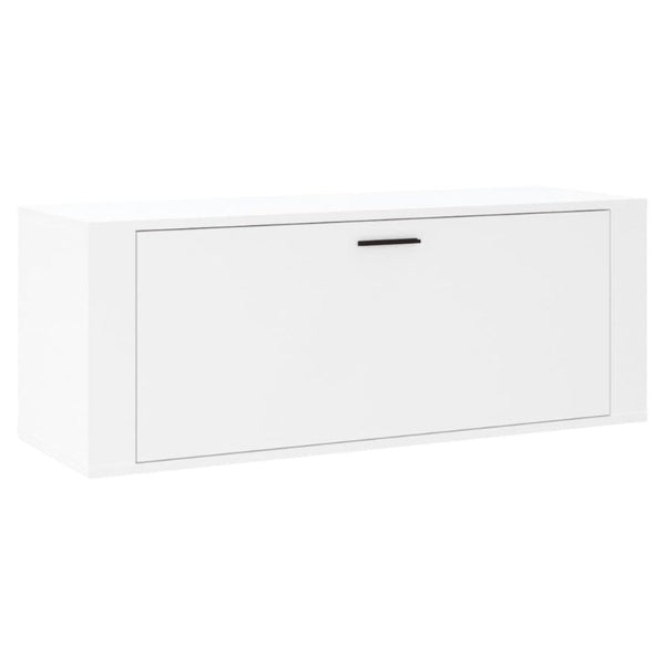 Wall Shoe Cabinet White 100X35x38 Cm Engineered Wood